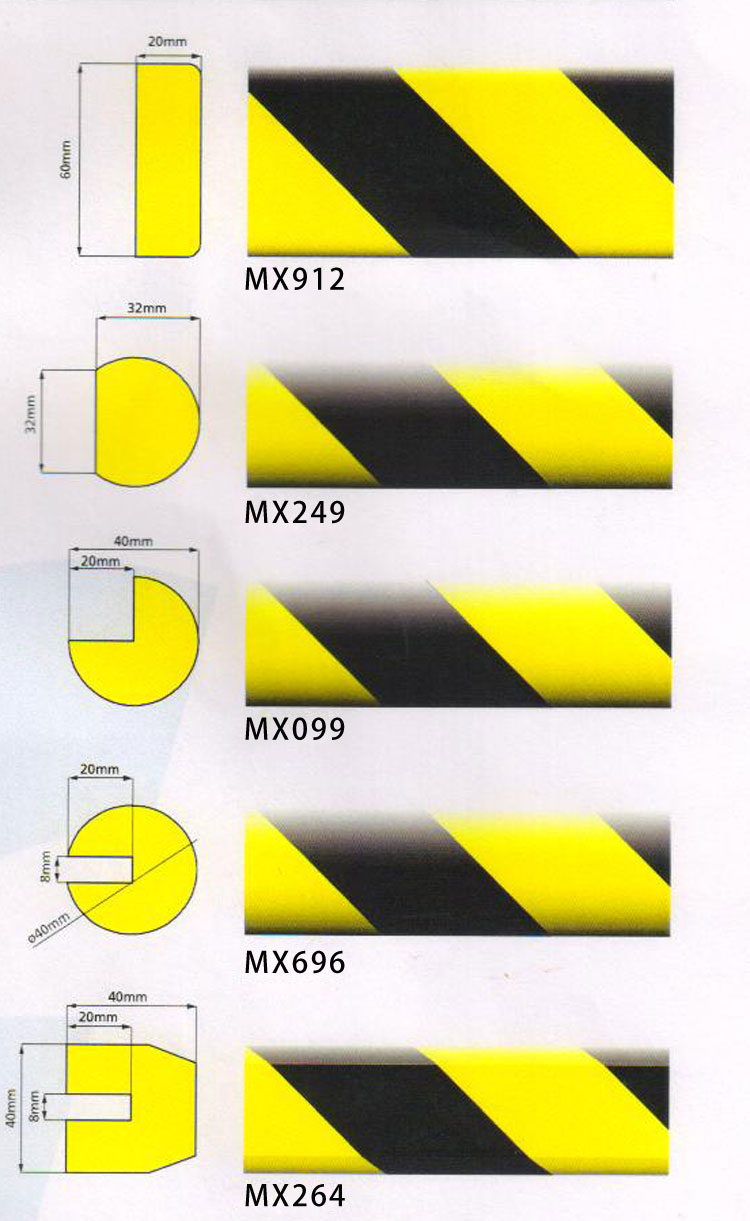 5款防撞条尺寸图